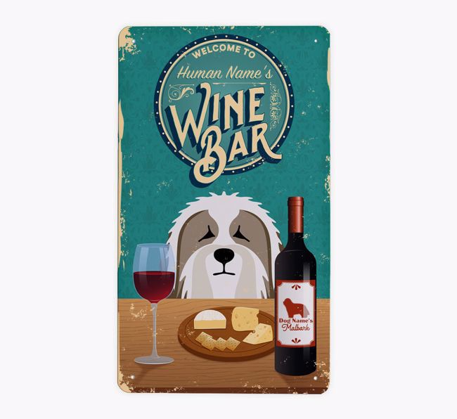 Wine Bar: Personalised {breedFullName} Metal Sign